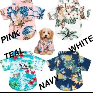 Pet Shirts Sm-Med 🪢 PICK 1 COLOR- Tropical Summer Pet Shirt